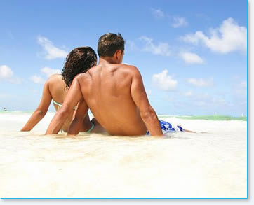 Man and woman on beach